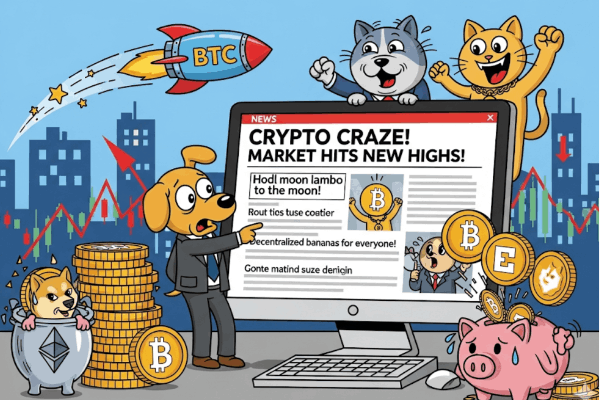 Illustration of cryptocurrency market